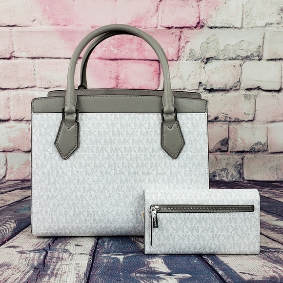 ⚠️SALE⚠️ Michael Kors Mott LG Satchel SET White - Picture 3 of 11